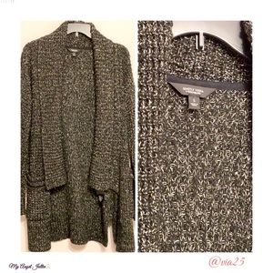 Simply Vera, Vera Wang Womens Black Cardigan Sweater Size: Small